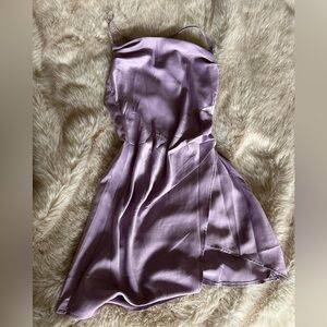 NEVER WORN Lilac Satin Slip Dress
